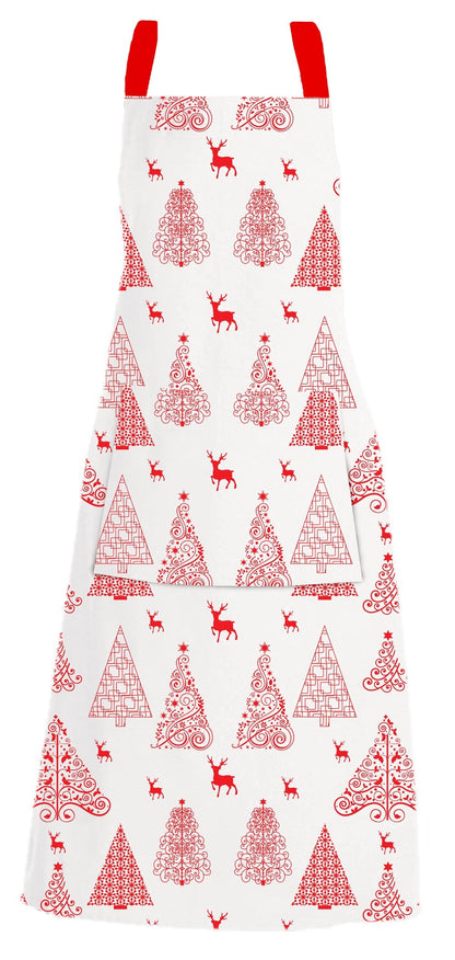 Christmas Tree Aprons with Pocket.